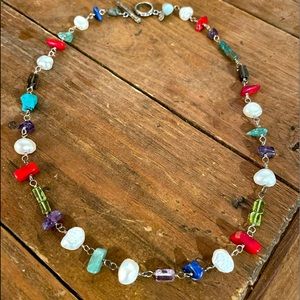 Silpada multi color Stone Necklace retired